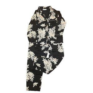Christian Dior Pajama Pant Set Size Small Floral 100% Silk